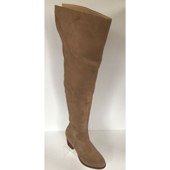 SOLE SOCIETY Catalina Night Taupe Suede Thigh High Boots (Size 5.5 M) - Picture 5 of 12